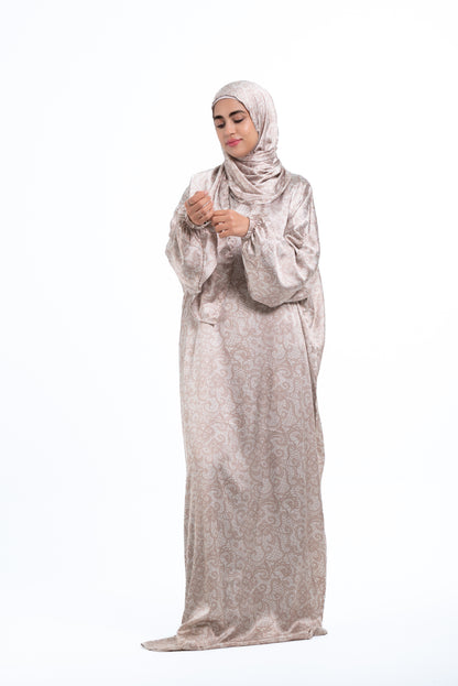 Delicate lace dream silk satin esdal with bandana