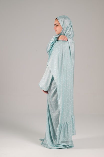Mint soft satin esdal with bandana