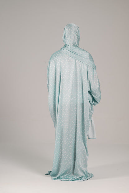 Mint soft satin esdal with bandana