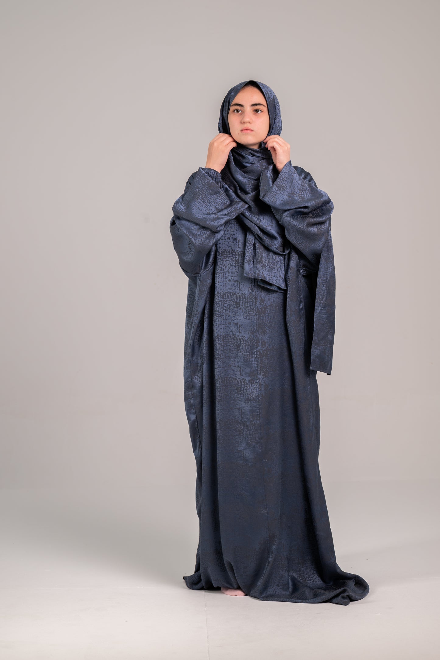 Navy Blue New Cotton-Satin Esdal