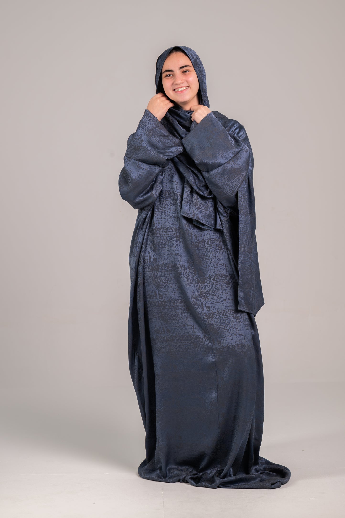 Navy Blue New Cotton-Satin Esdal