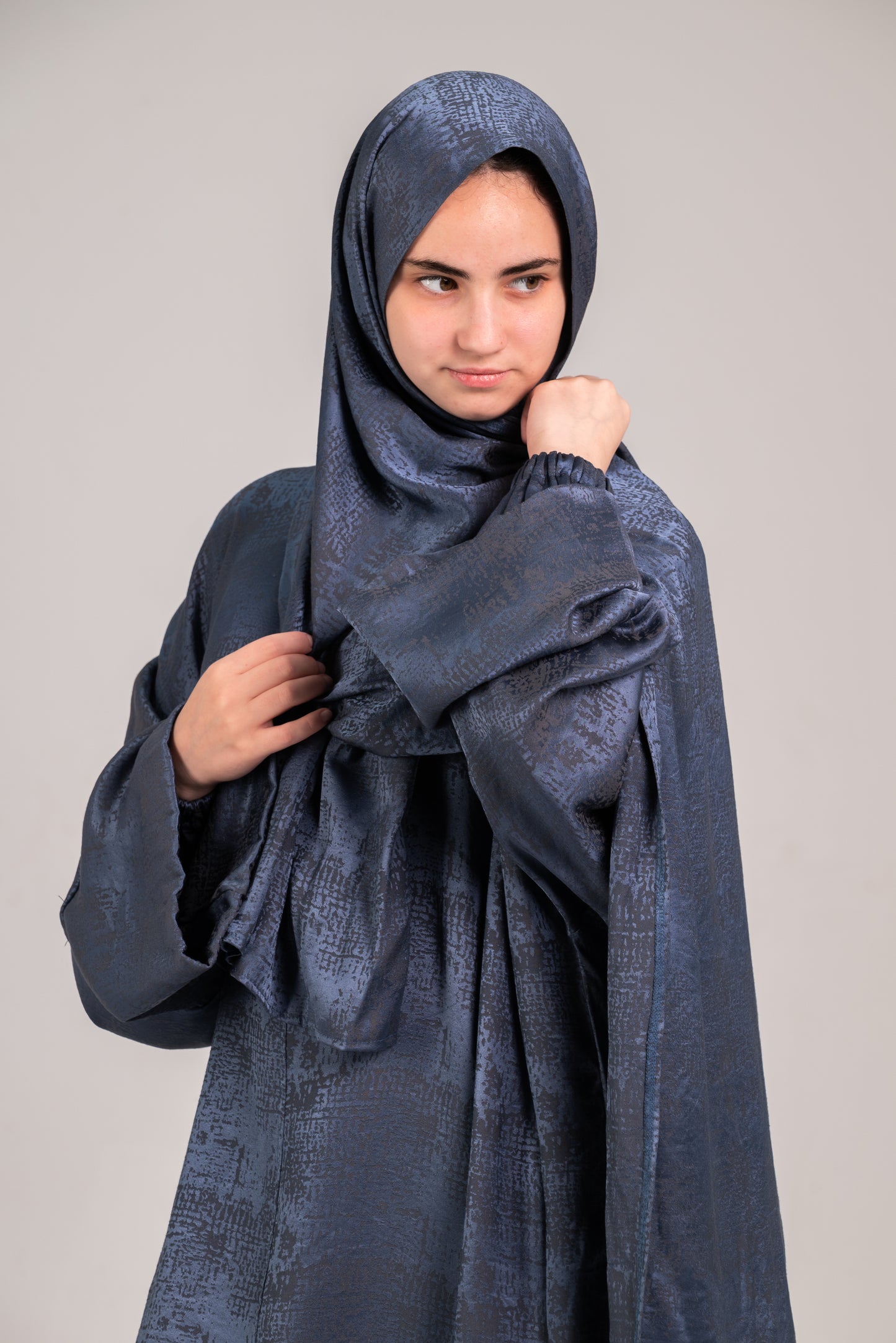 Navy Blue New Cotton-Satin Esdal