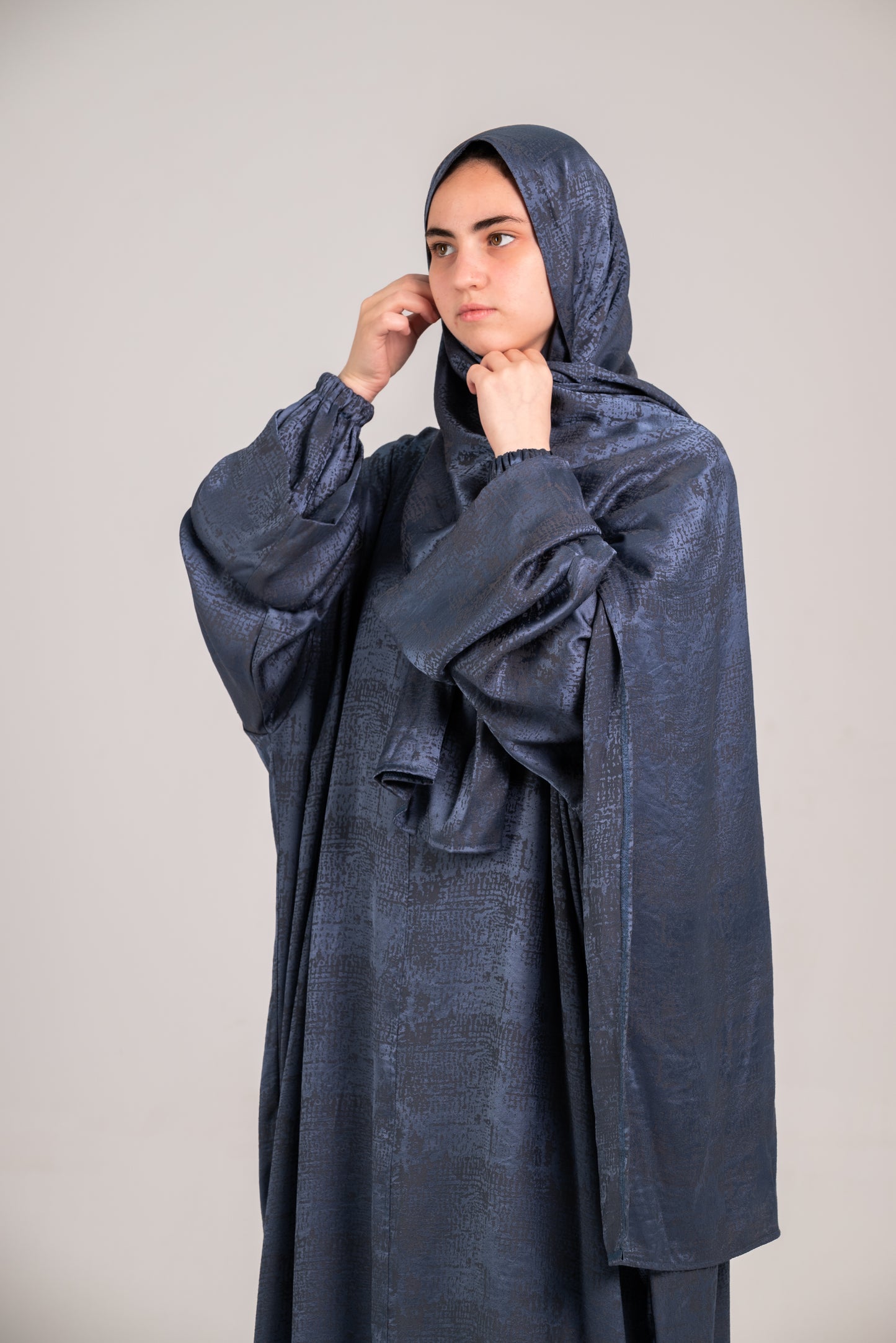 Navy Blue New Cotton-Satin Esdal