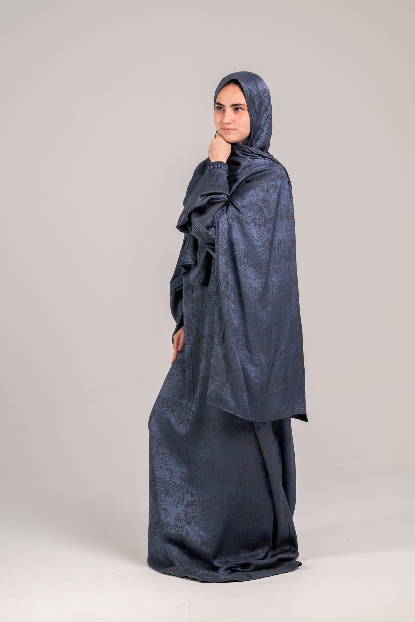 Navy Blue New Cotton-Satin Esdal