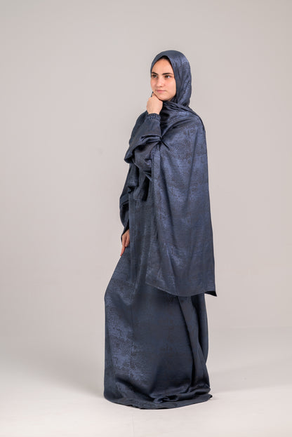 Navy Blue New Cotton-Satin Esdal
