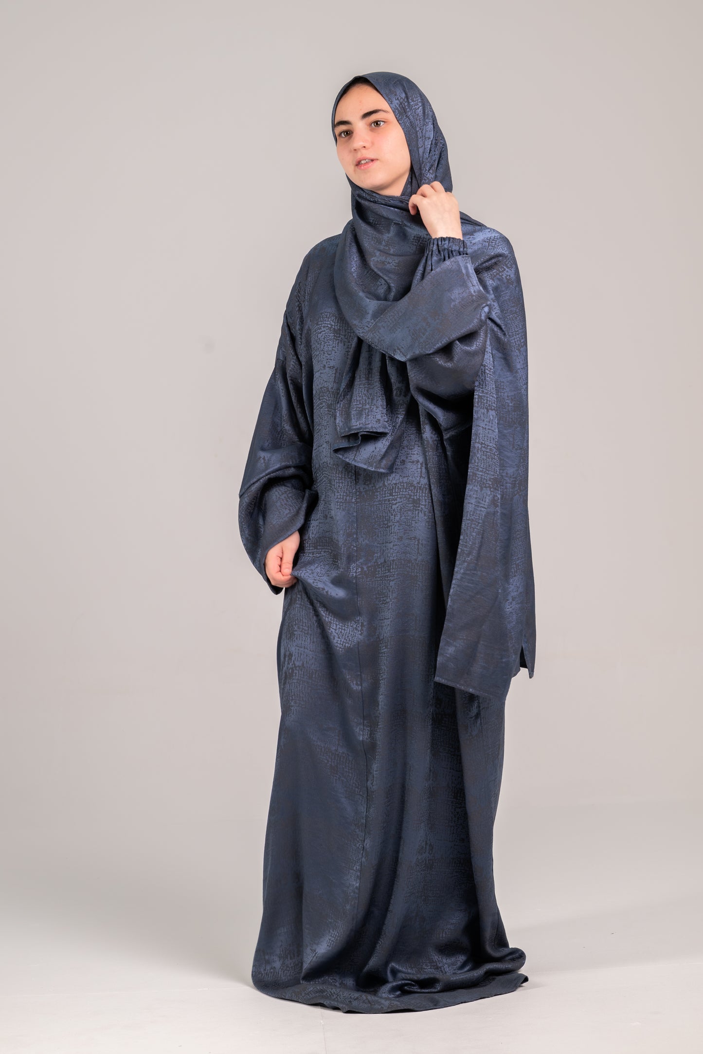 Navy Blue New Cotton-Satin Esdal
