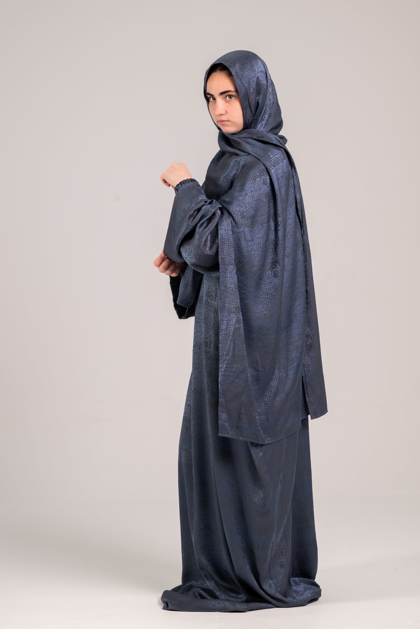 Navy Blue New Cotton-Satin Esdal