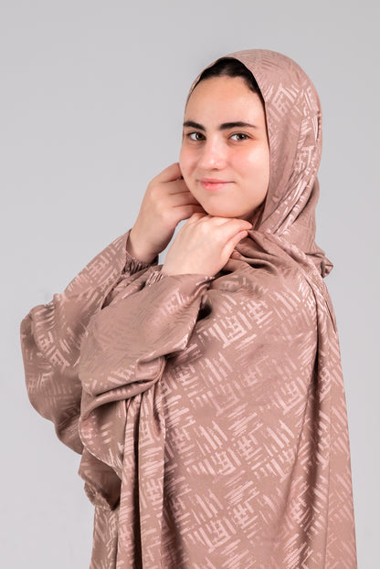 Mocha Brown Print New Cotton with Satin Esdal