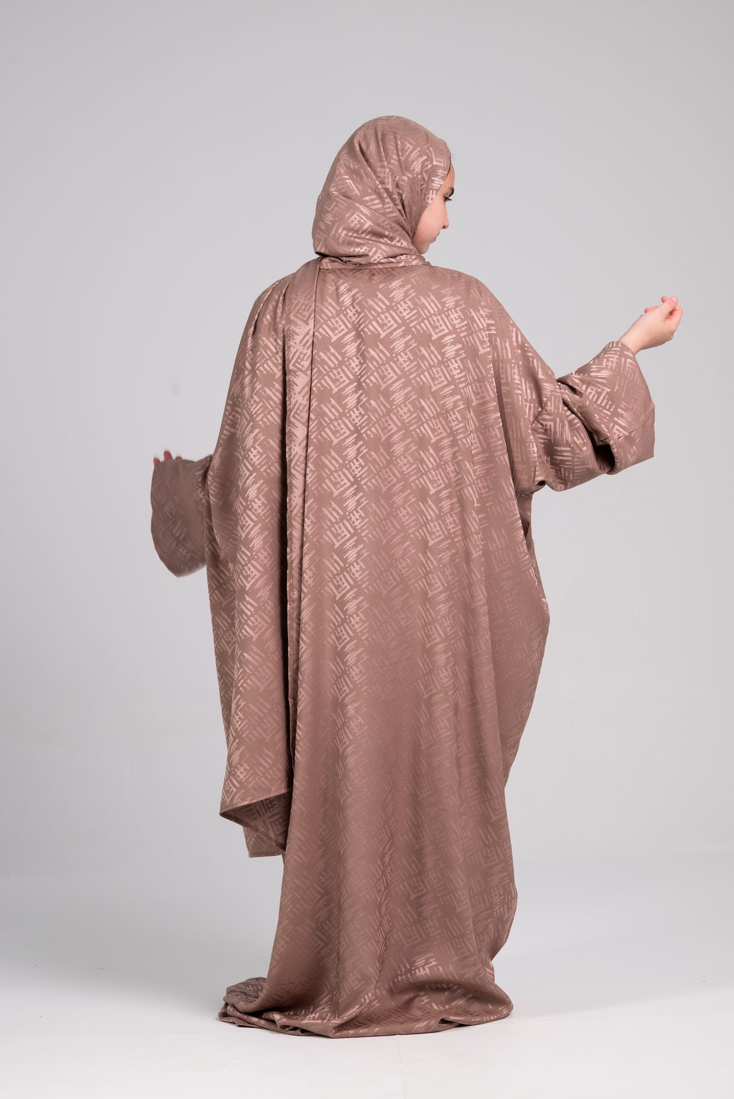 Mocha Brown Print New Cotton with Satin Esdal