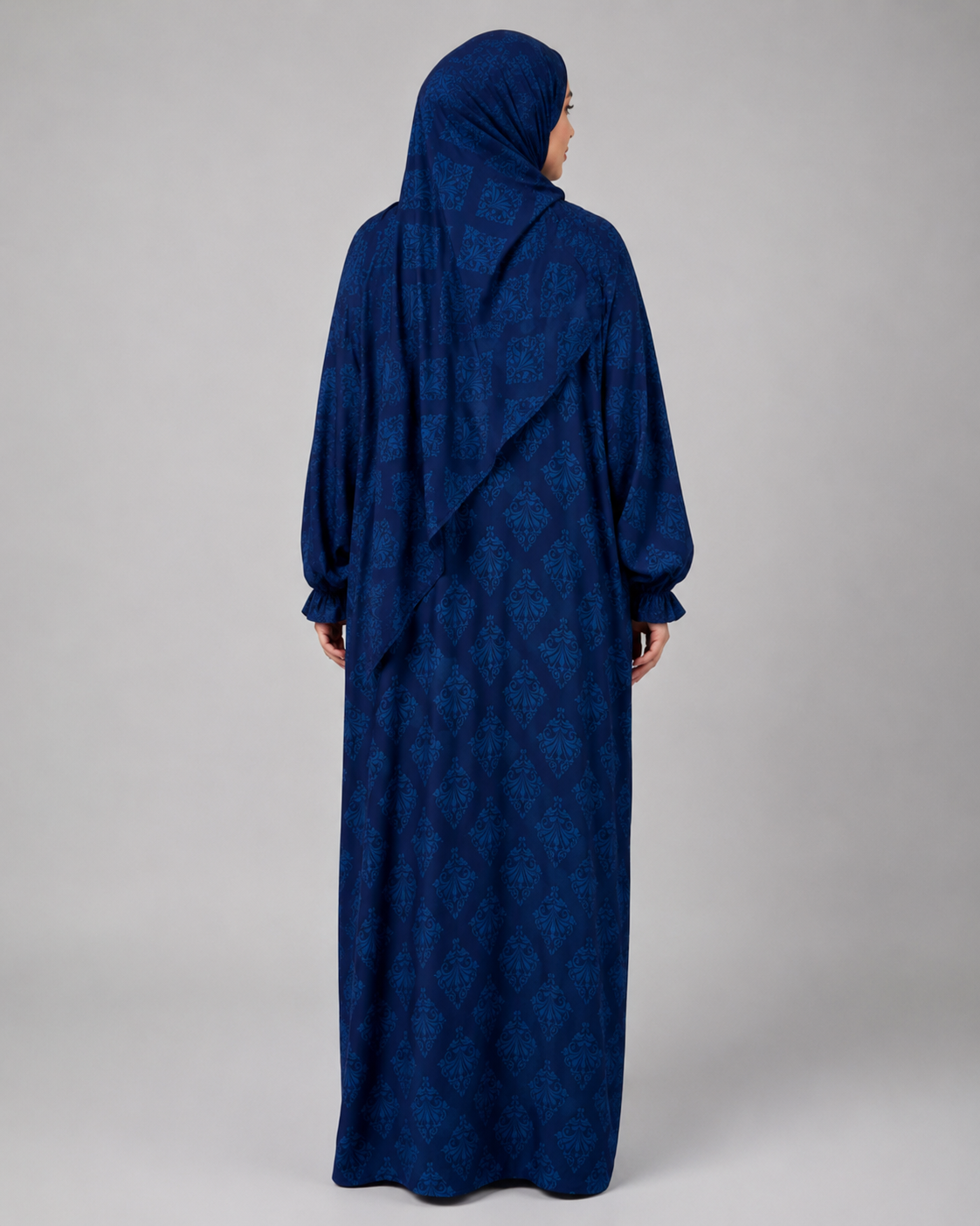 Royal Navy Print Satin Esdal with Bandana